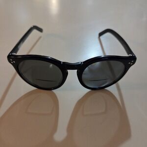 Vintage Style ERNEST HEMINGWAY 4725 Black 52/22 Sunglasses Round‎ 3 Dot Shield